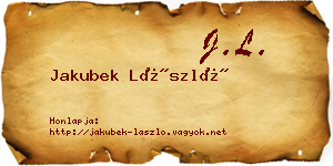 Jakubek László névjegykártya